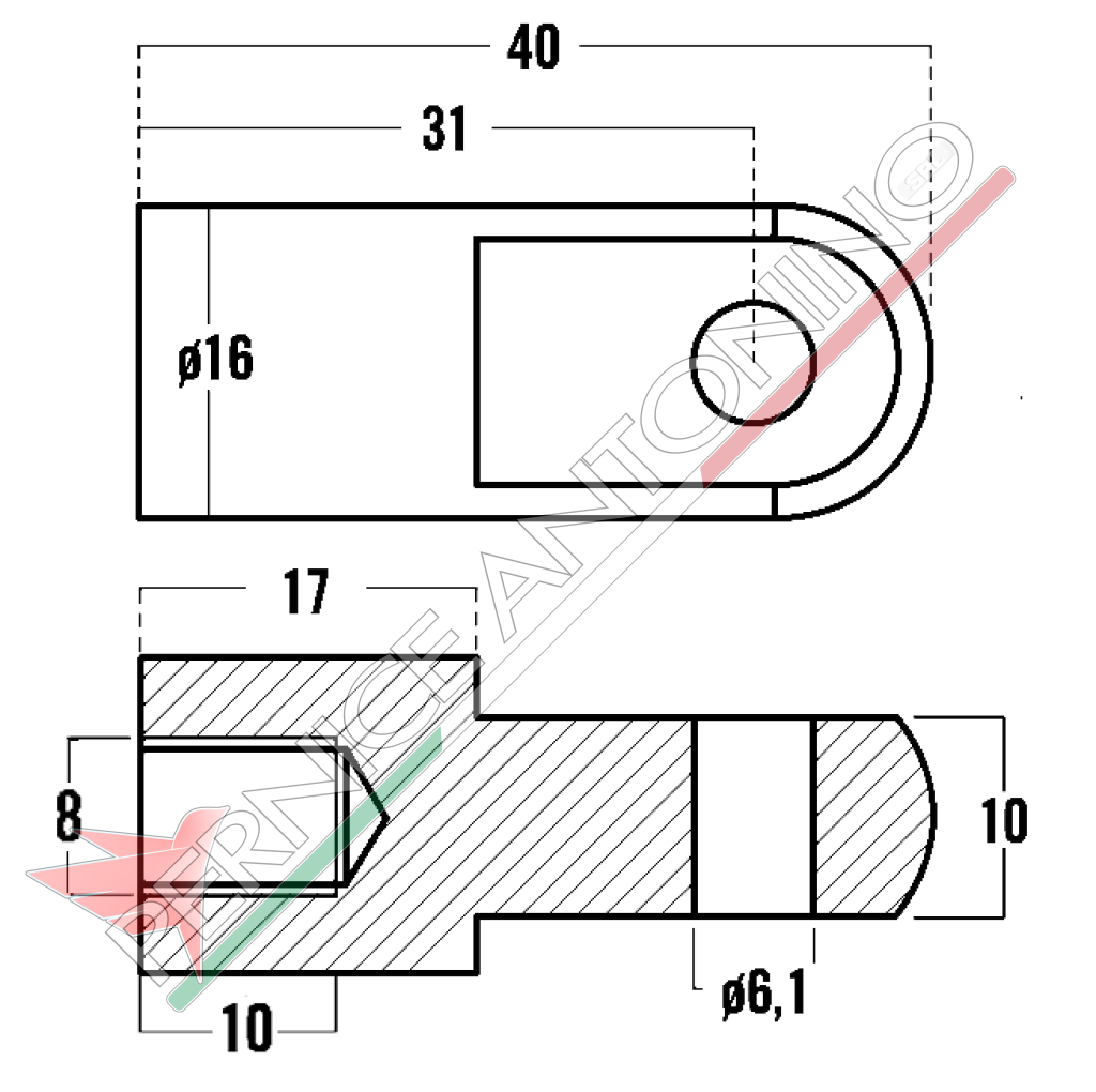 THREADED EYELETS FOR GAS SPRINGS