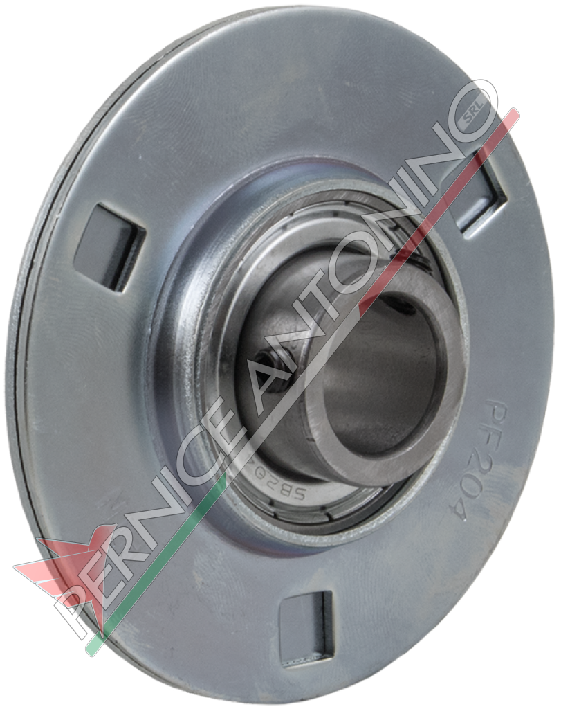 Bearing support with rounde sheet metal flange