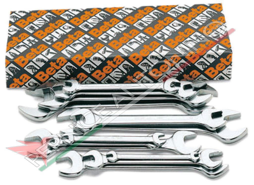 Set of 12 double open end wrenches