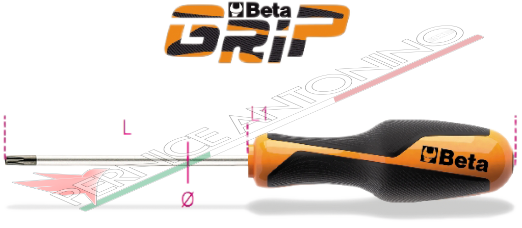 Giravite per viti con impronta TAMPER RESISTANT TORX® - Beta GRIP