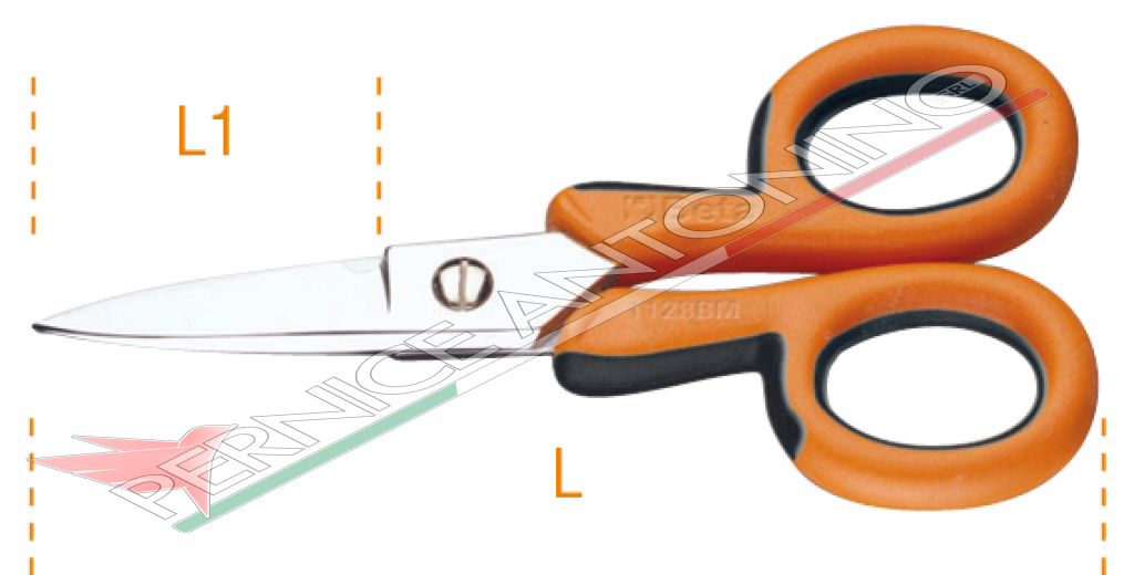 Electricians scissors straight blades