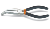 Very long flat bent nose pliers with PVC handles