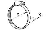 Fascetta per tubi flessibili