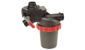 Suction filter with 3-way selector valve