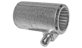 Splined coupling with button