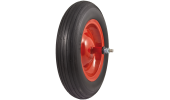 FULL WHEEL FOR WHEELBARROW - SPACE SHAFT - RIBBED TYRE