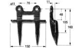 Double end FINGER for ITALIAN AND FOREIGN COMBINE HARVESTERS (blade end side)