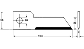 Static straw chopper knife