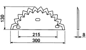 BLADES FOR MIXING-HORIZONTAL