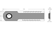 Coltello per trinciapaglia dentato