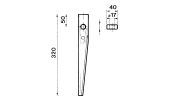 Tine for power harrows - Short type