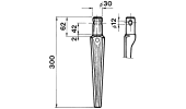 Tine for power harrows - RC