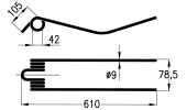 Rotary swather spring