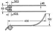 Rotary swather spring