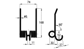 Spring for round baler