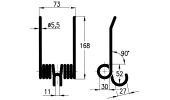 Spring for round baler