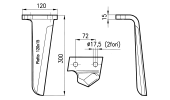 Tine for power harrows