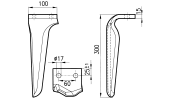 Tine for power harrows - Dominator reinforced (Original)