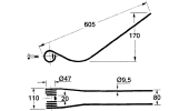 Rotary swather spring