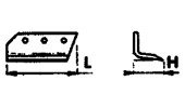 Angular blade 3 holes for trencher