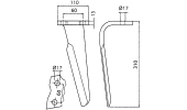 Dente per erpici rotativi - DH pesante