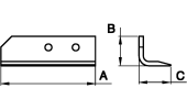 Angular blade for trencher