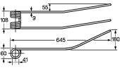 Rotary swather spring