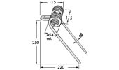 Dente posteriore per seminatrice