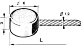 Cavo acceleratore con testa piatta Ø 6x3