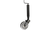 Wheel jack with spring lock