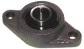 Selfaligning bearing support with flange