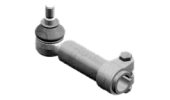 Steering rod end with steel bearing