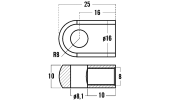 THREADED EYELETS FOR GAS SPRINGS