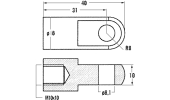 THREADED EYELETS FOR GAS SPRINGS