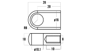 THREADED EYELETS FOR GAS SPRINGS