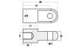 THREADED EYELETS FOR GAS SPRINGS