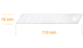 18 mm snap-off spare blades (10 pcs) for cutter 70374-70375