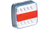 Square LED rear light - 5 functions